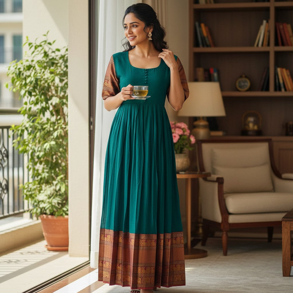Long Dress with Traditional Border