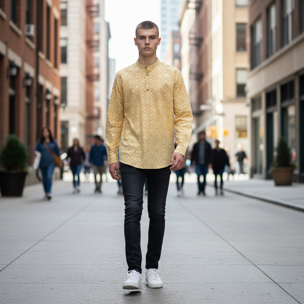 Cotton-Polyester Half Kurta