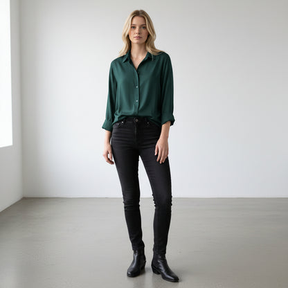 Satin Shirt Smart-Casual Relaxed Fit