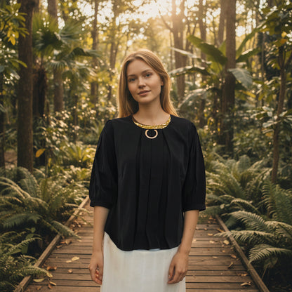 Lightweight Crepe Tunic Top for Everyday Comfort