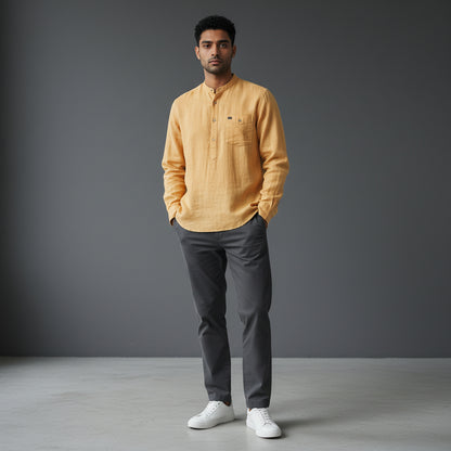 Linen Cotton Half Kurta for Everyday Comfort