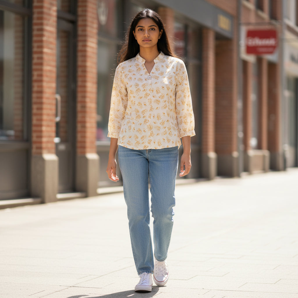 Sheer Chiffon Tunic Top