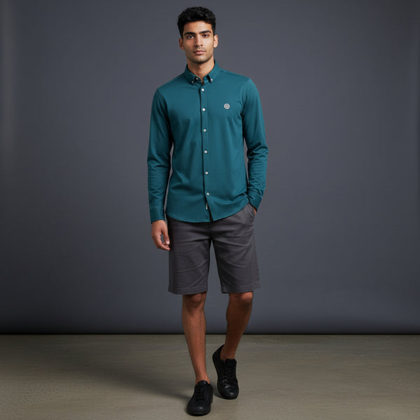 Lycra Button-Up Shirt for Active Wear