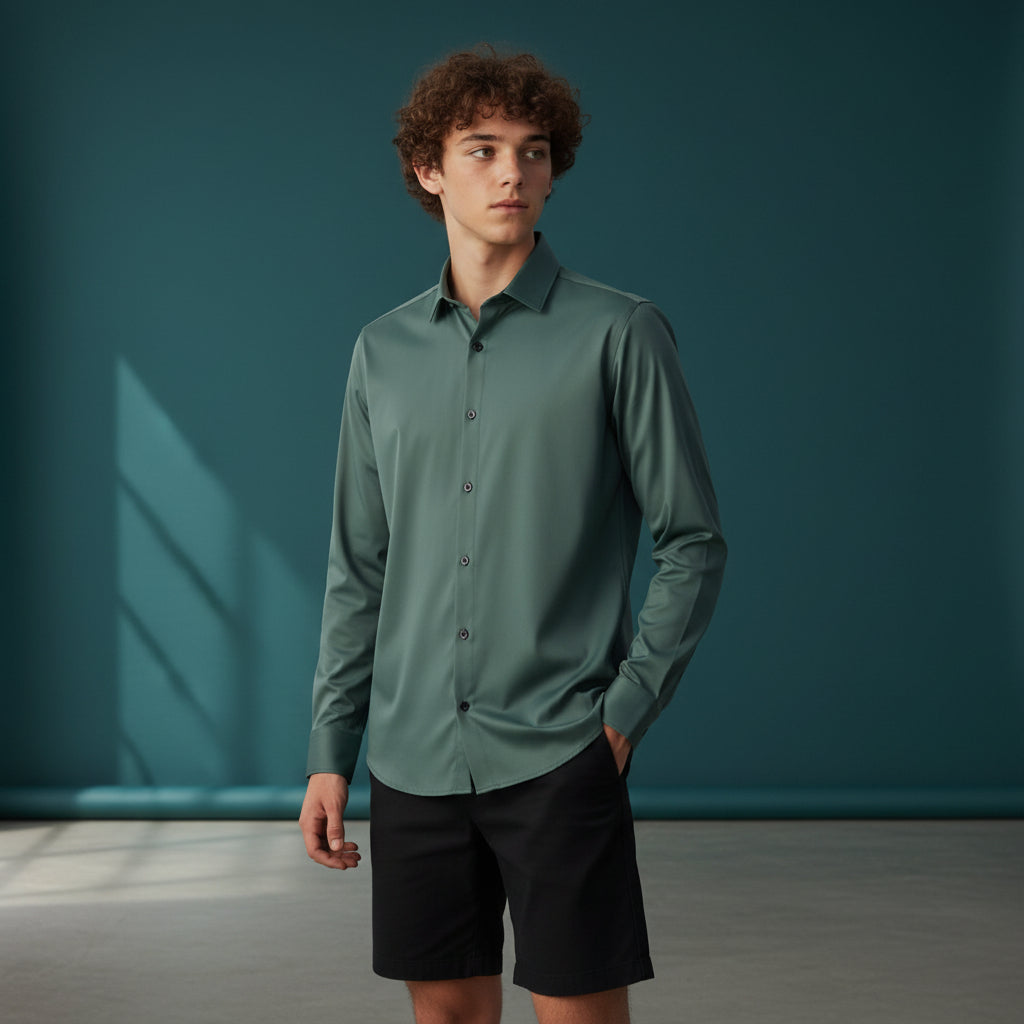 Satin Polyester Shirt for Everyday Wear