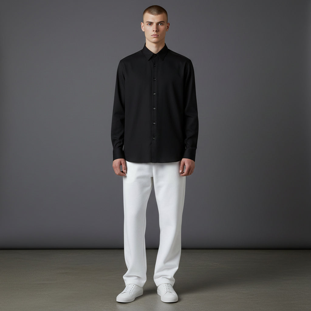 Cotton-Polyester Long Sleeve Shirt