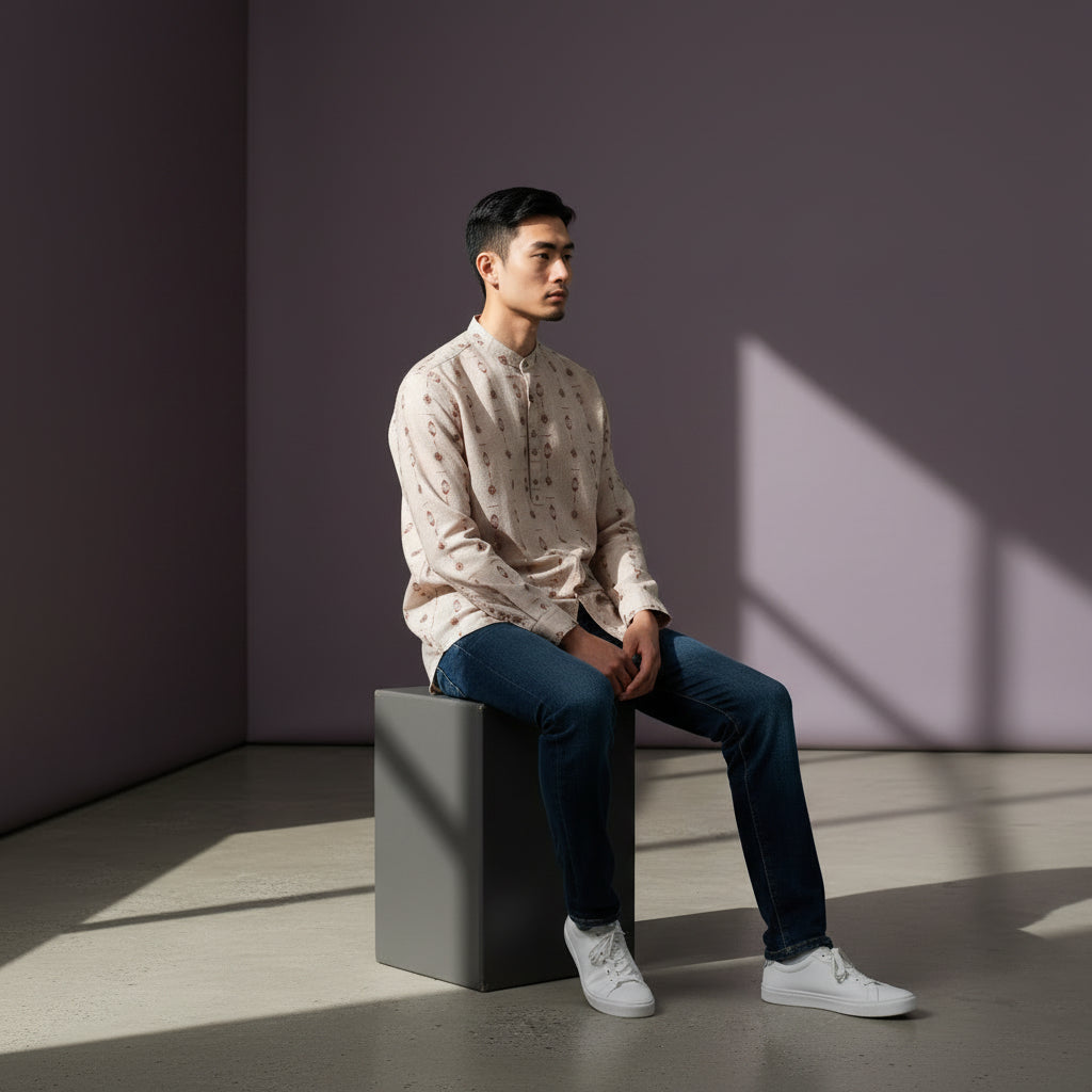 Linen Cotton Half Kurta