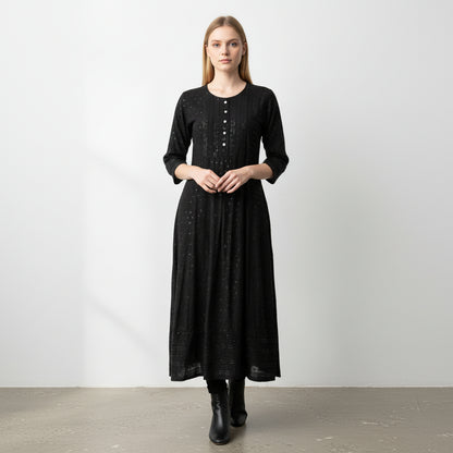 Georgette Frock Chikankari with Sequence