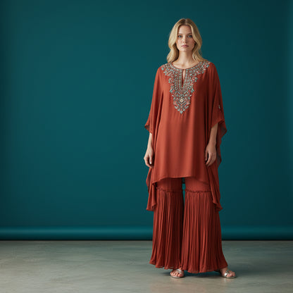 Georgette Crepe Sharara Set