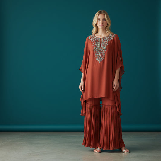 Georgette Crepe Sharara Set