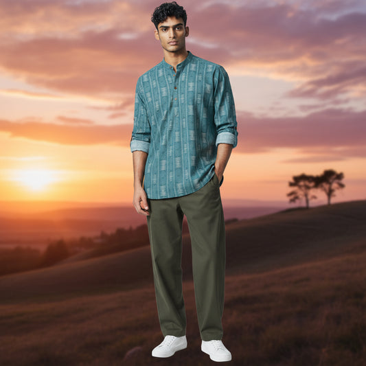 Cotton Polyester Half Kurta