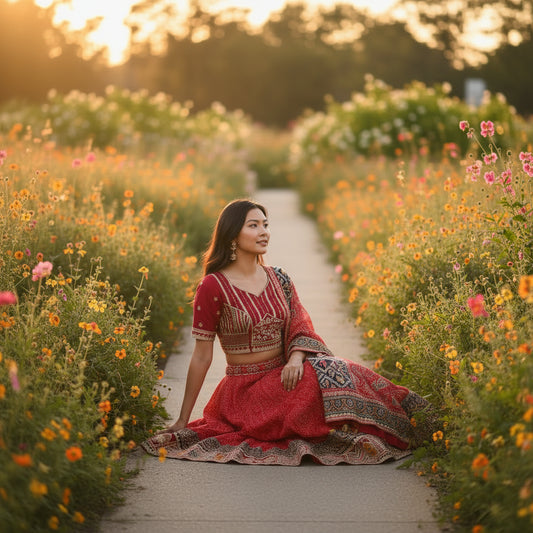 Georgette Silk Bandhani Print Lehenga