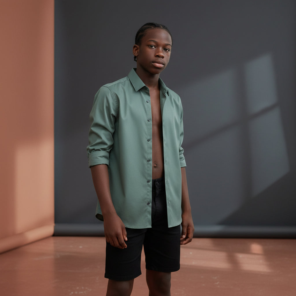 Satin Polyester Shirt for Everyday Wear
