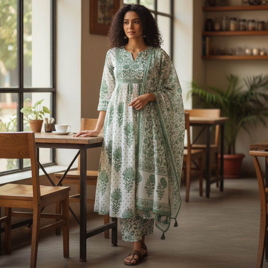 Floral Printed Kurta Set