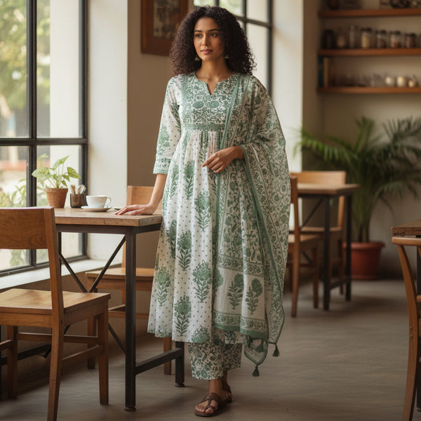 Floral Printed Kurta Set