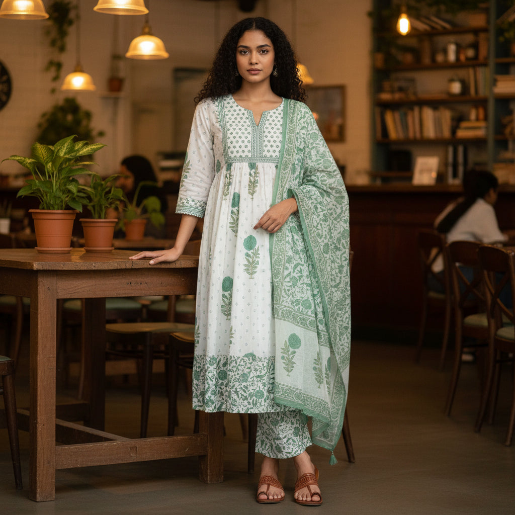 Floral Printed Kurta Set