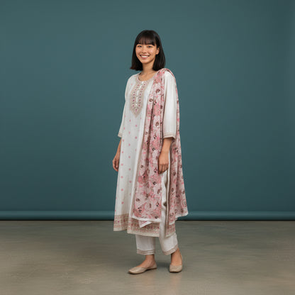 Silk Blend Kurta Set for Elegant Occasions