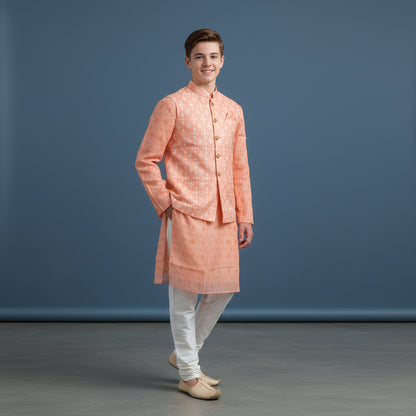 Cotton Silk Blend Kurta Set