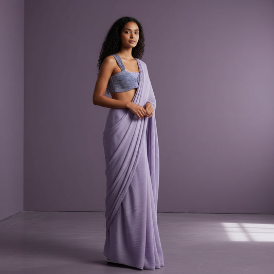 Pleated Metallic Blouse for Everyday Elegance