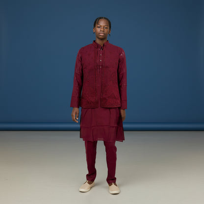 Cotton Silk Blend Kurta Set