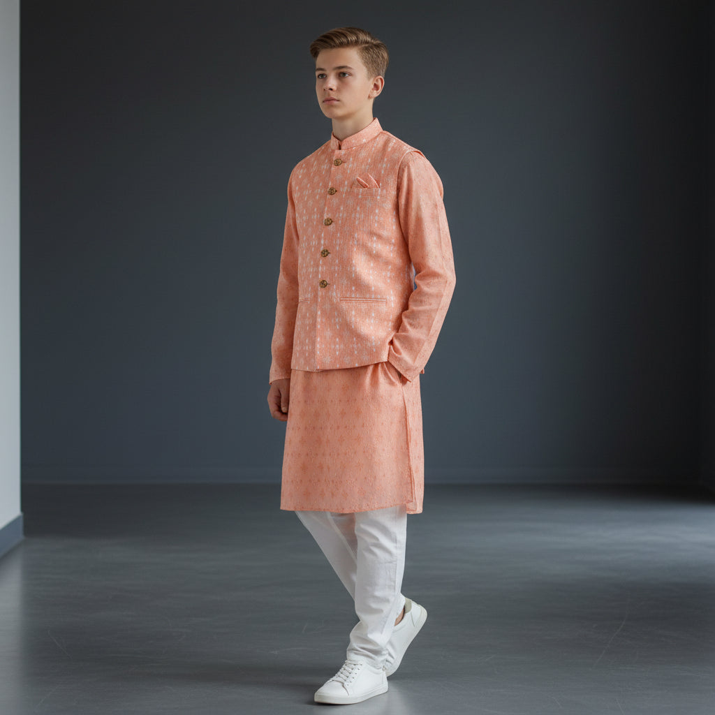 Cotton Silk Blend Kurta Set