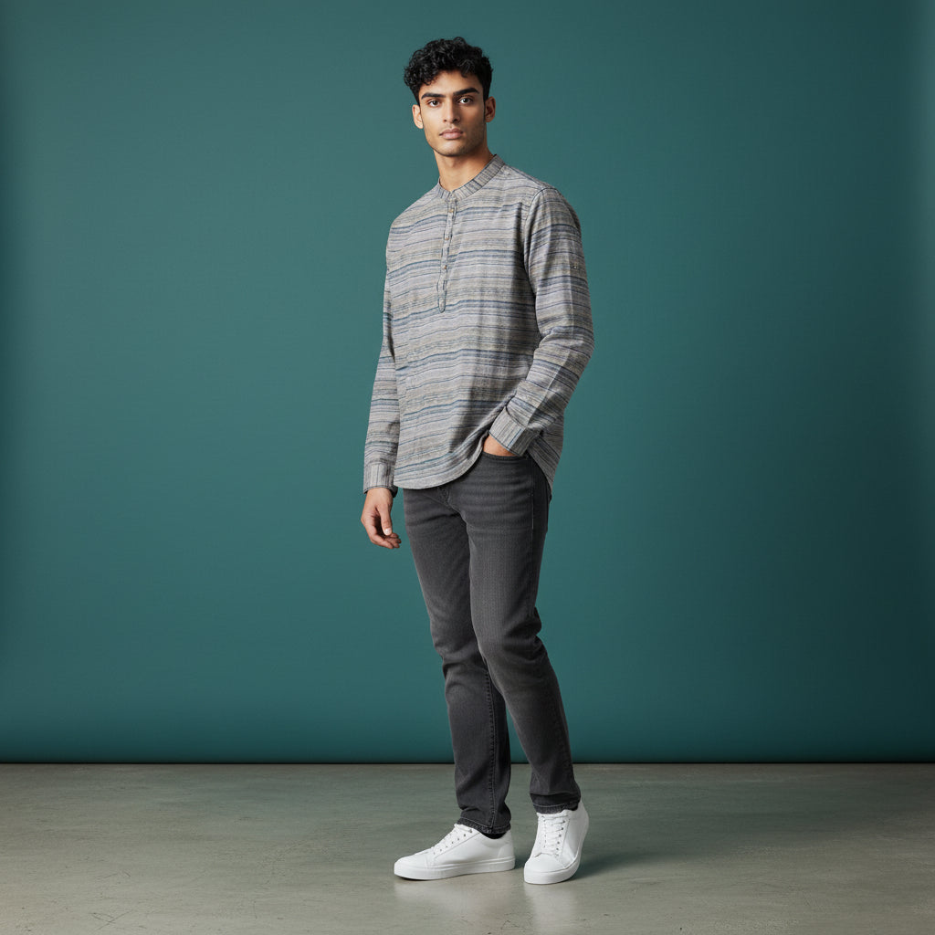 Cotton Polyester Half Kurta