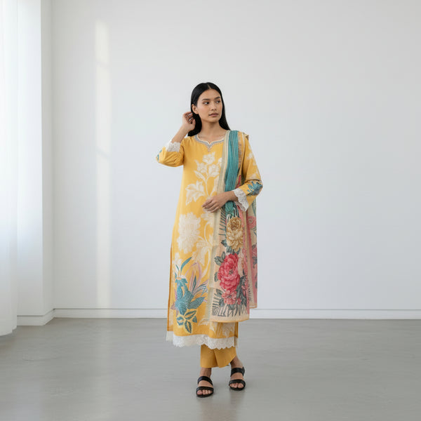 FLORAL PRINTED KURTA SET