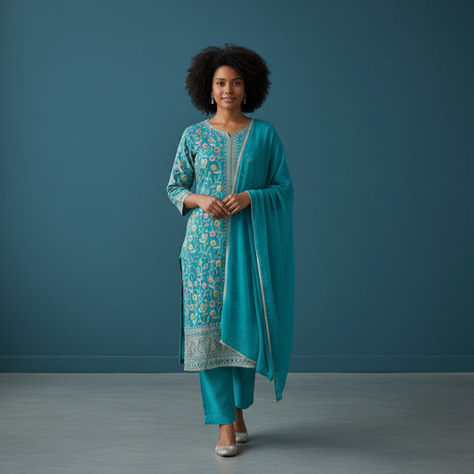 Silk Blend Kurta Set