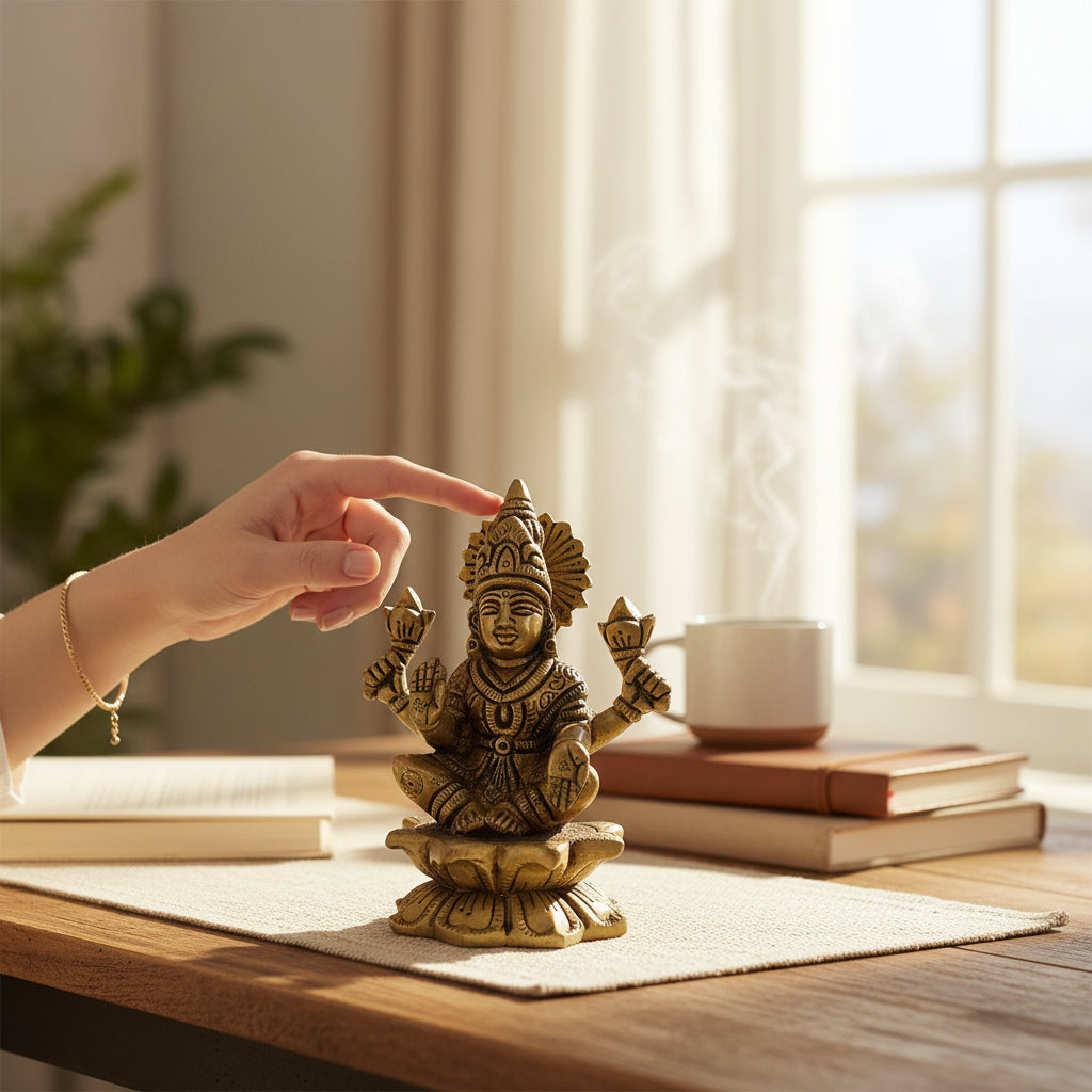 Brass Sculpture Lakshmi Idol Home Decor