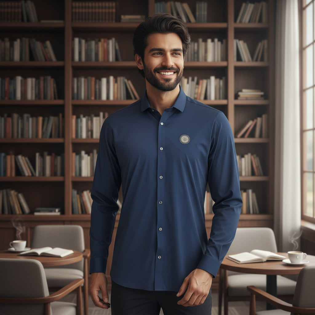 Lycra Button-Up Designer Shirt