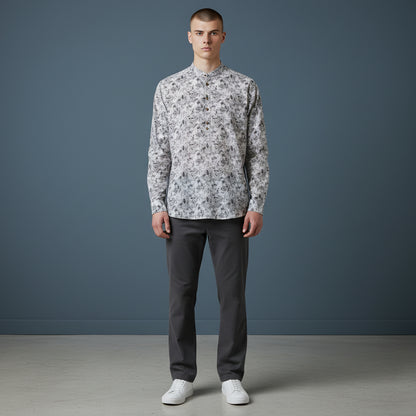 Cotton-Blend Half Kurta