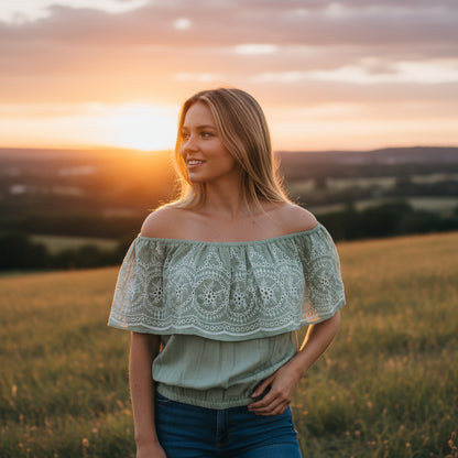 Cotton Off Shoulder Top Primary Use Casual Wear