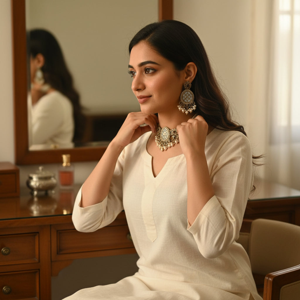 Gold Plated Choker Set Jewelry