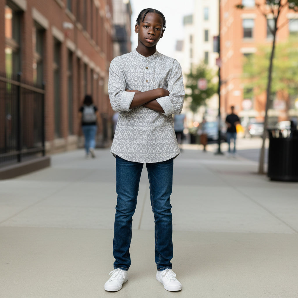 Cotton-Polyester Half Kurta