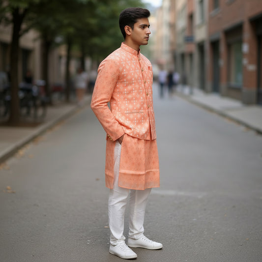 Cotton Silk Blend Kurta Set