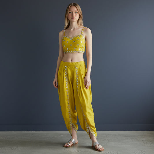 Art Silk Crepe Dhoti Set