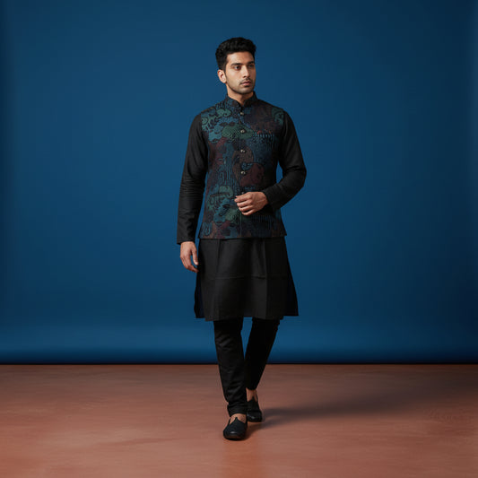 Cotton Silk Blend Kurta Set for Men