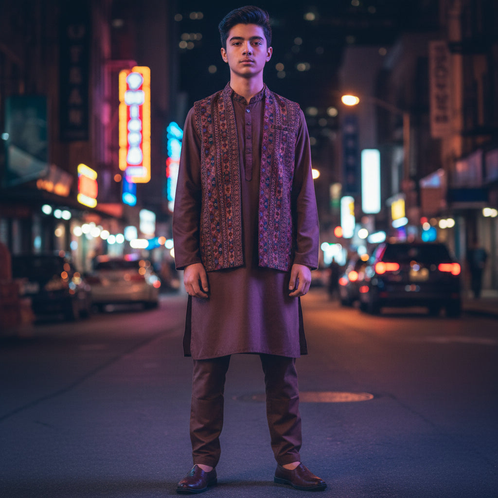 Silk Blend Kurta Set for Men