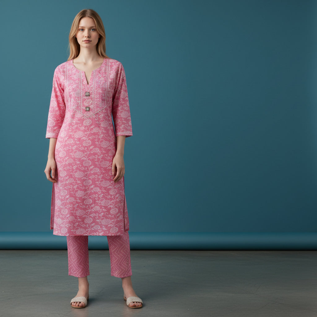 Rayon Viscose Kurta Set 2 Pc