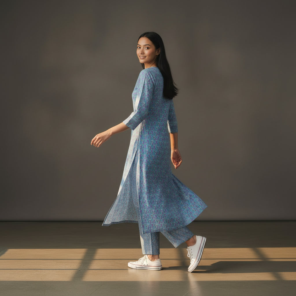 Cotton Kurta Set Floral Comfortable