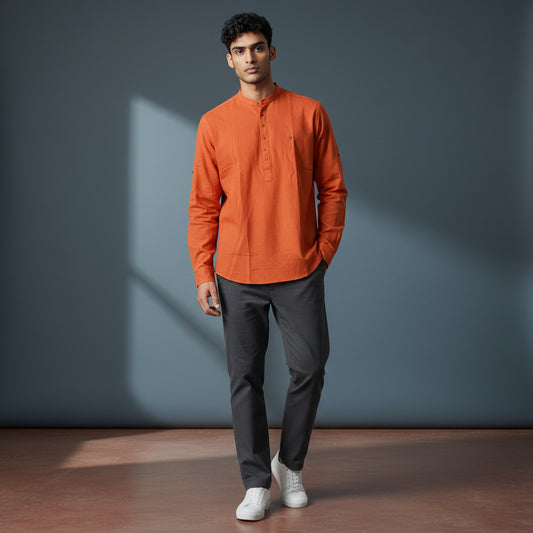 Linen Cotton Half Kurta