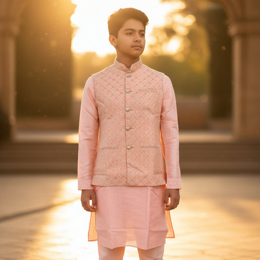 Cotton Silk Blend Kurta Set