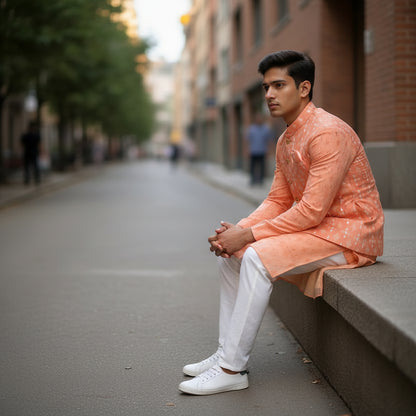 Cotton Silk Blend Kurta Set