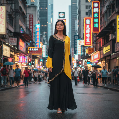 Crepe Silk Blend Co-ord Set Crop Top Wide-Leg Trousers