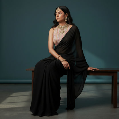 Embroidered Mesh Sleeveless Blouse for Elevated Style