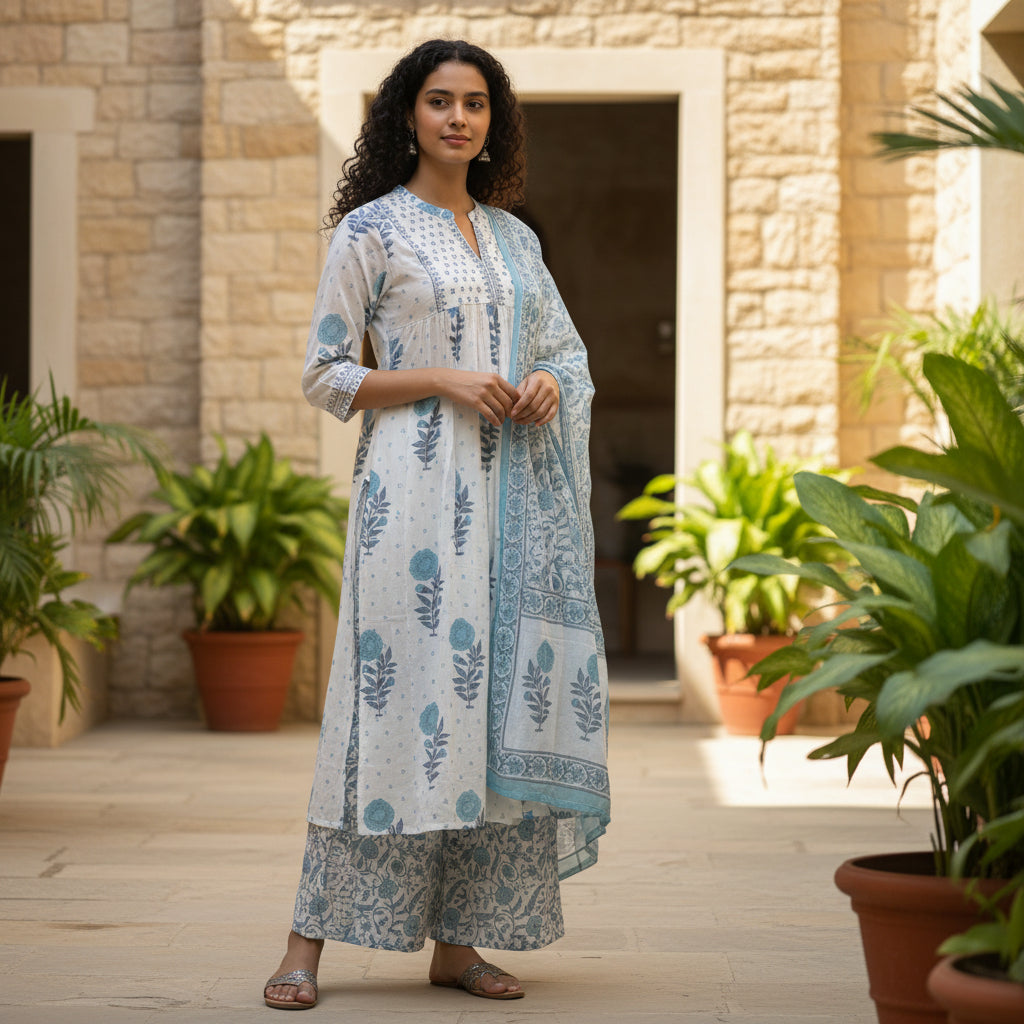 Floral Printed Kurta Set