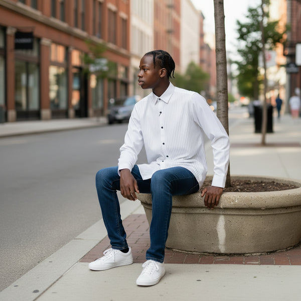 Cotton-Polyester Tuxedo Shirt