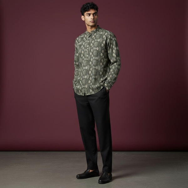 Funky Green Men's Half Kurta
