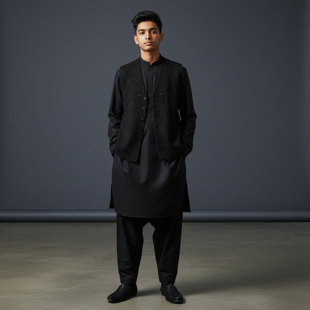 Cotton Silk Blend Kurta Set 3 Piece