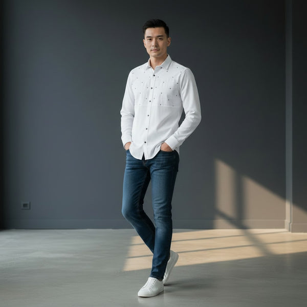 Funky Shirt (Silver lines)
