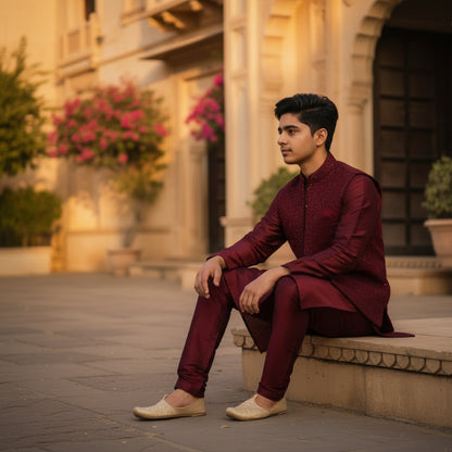 Cotton Silk Blend Kurta Set